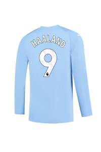 Manchester City Erling Haaland #9 Jalkapallovaatteet Kotipaita 2023-24 Pitkähihainen